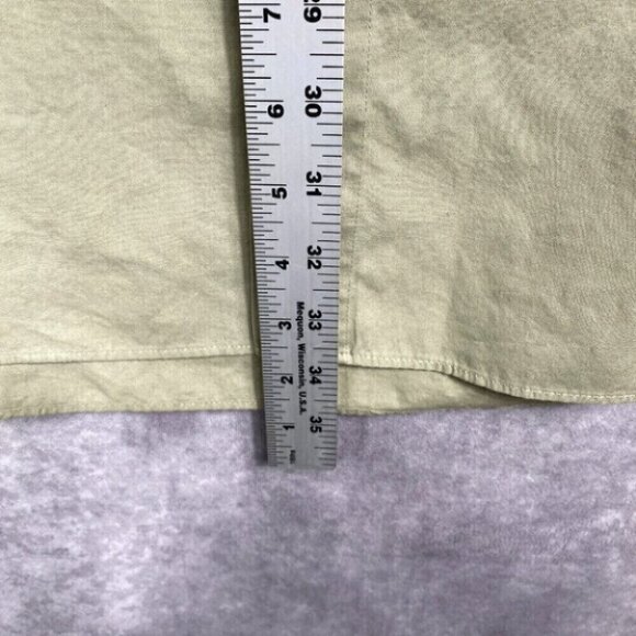 Stacy Adams Dress Shirt Mens 17.5 32/33 Tan Button Up Long Sleeve Casual Preppy - Picture 9 of 11